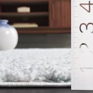 Safavieh Rumi Luxurious Round Shag Area Rug - Elegant Ivory Beige Design For Cozy Home Spaces 6ft 7in Aqua ,Ivory Polyester Rms110j-7sq