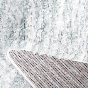 Safavieh Rumi Luxurious Round Shag Area Rug - Elegant Ivory Beige Design For Cozy Home Spaces 6ft 7in Aqua ,Ivory Polyester Rms110j-7sq