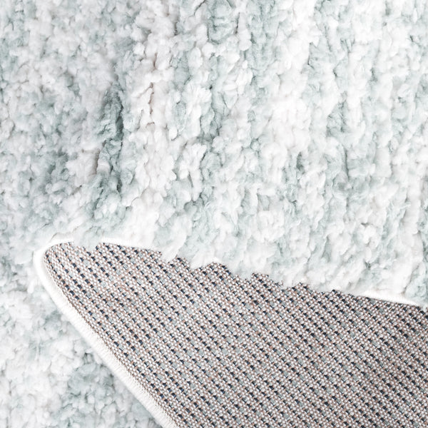 Safavieh Rumi Luxurious Round Shag Area Rug - Elegant Ivory Beige Design For Cozy Home Spaces 6ft 7in Aqua ,Ivory Polyester Rms110j-7sq