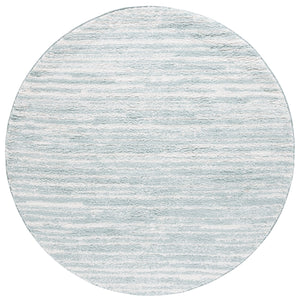 Safavieh Rumi Luxurious Round Shag Area Rug - Elegant Ivory Beige Design For Cozy Home Spaces 6ft 7in Aqua ,Ivory Polyester Rms110j-7sq