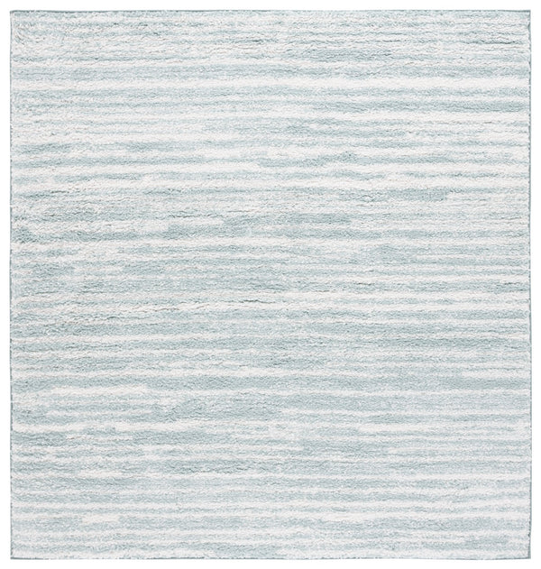 Safavieh Rumi Luxurious Round Shag Area Rug - Elegant Ivory Beige Design For Cozy Home Spaces 6ft 7in Aqua ,Ivory Polyester Rms110j-7sq