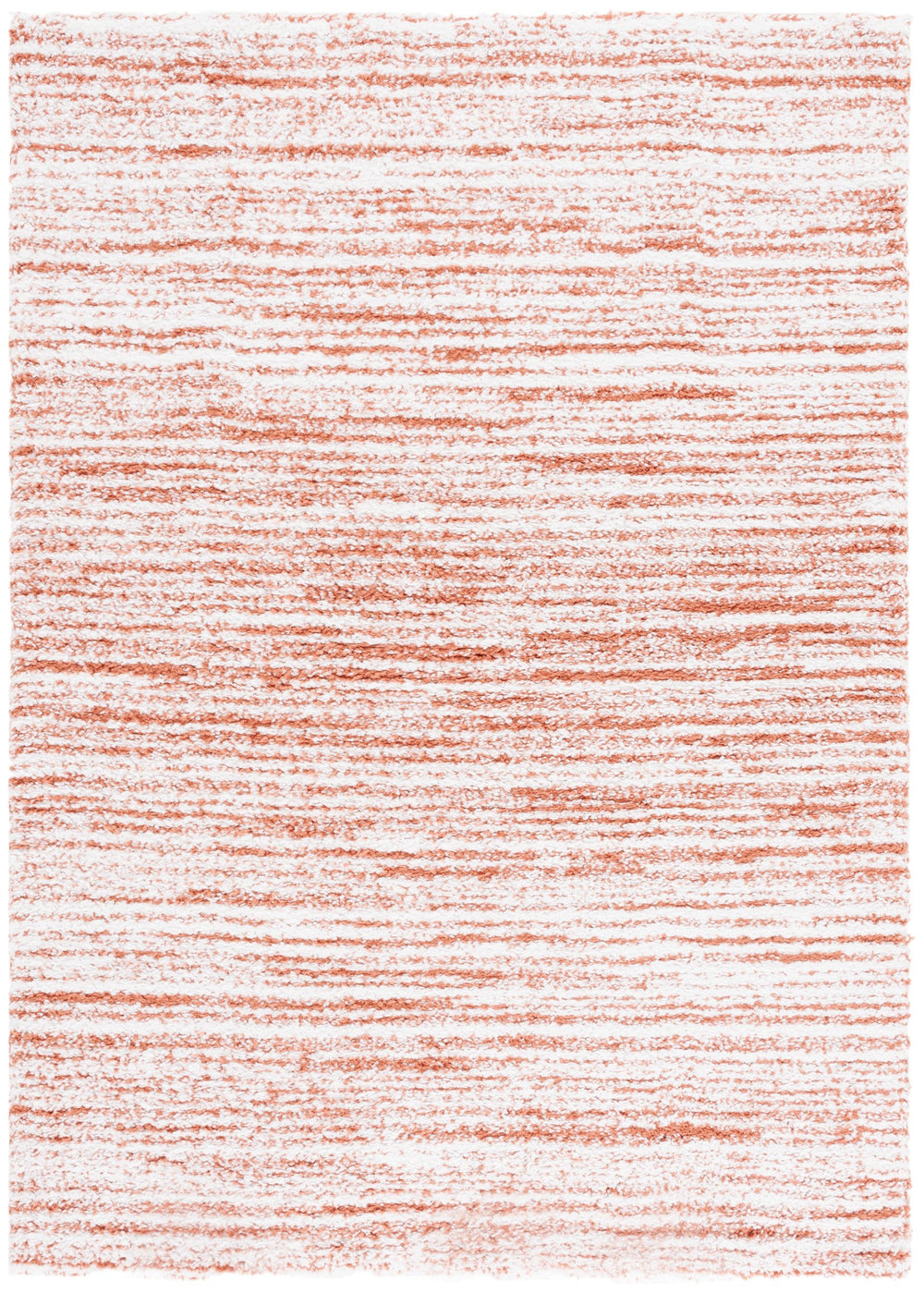 Safavieh Rumi Luxurious Round Shag Area Rug - Elegant Ivory Beige Design For Cozy Home Spaces 6ft 7in Rust ,Ivory Polyester Rms110p-9