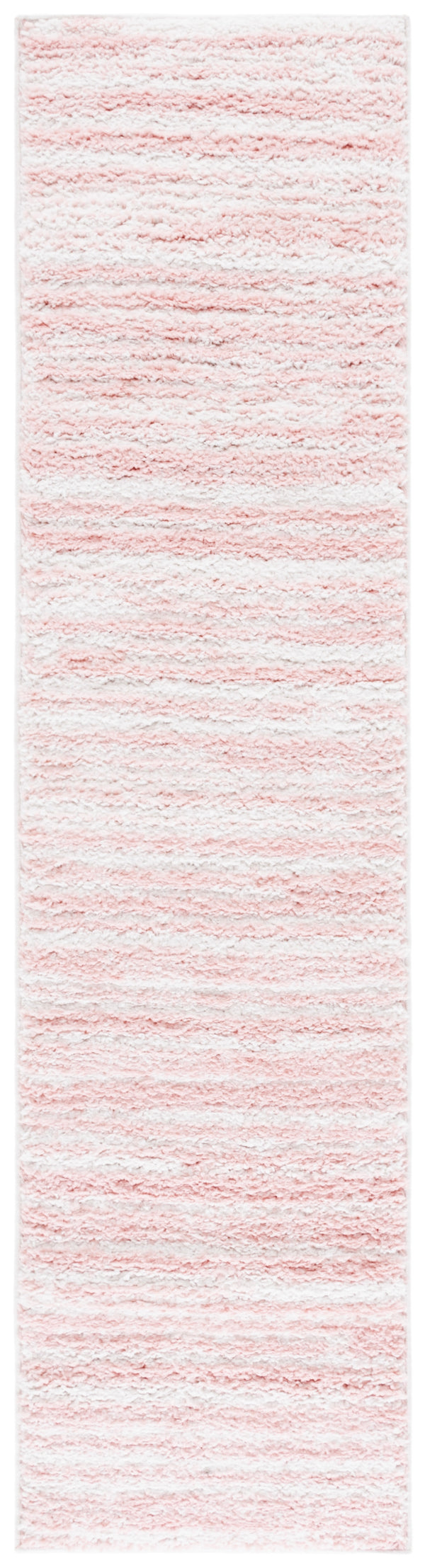 Safavieh Rumi Plush Shag Area Rug In Pink And Ivory — Power-Loomed Polyester With Jute Backing, Luxe Feel 5'-0" x 5'-0" RMS110U-5R