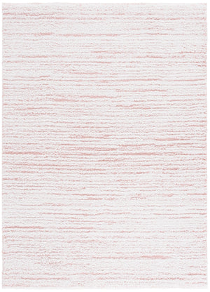 Safavieh Rumi Luxurious Round Shag Area Rug - Elegant Ivory Beige Design For Cozy Home Spaces 6ft 7in Pink ,Ivory Polyester Rms110u-28