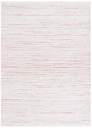 Safavieh Rumi Plush Shag Area Rug In Pink And Ivory — Power-Loomed Polyester With Jute Backing, Luxe Feel 5'-0" x 5'-0" RMS110U-5R
