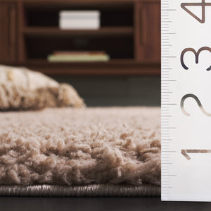 Safavieh Rumi Shag Area Rug - Luxurious Plush Comfort And Modern Elegance For Any Home Décor Style Beige Polyester Rms120b-7sq