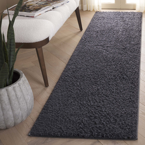 Safavieh Rumi Shag Area Rug - Luxurious Plush Comfort And Modern Elegance For Any Home Décor Style Charcoal Polyester Rms120h-7sq