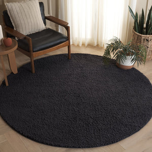 Safavieh Rumi Shag Area Rug - Luxurious Plush Comfort And Modern Elegance For Any Home Décor Style Charcoal Polyester Rms120h-7sq