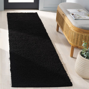 Safavieh Rumi Shag Area Rug - Luxurious Plush Comfort And Modern Elegance For Any Home Décor Style Black Polyester Rms120z-9
