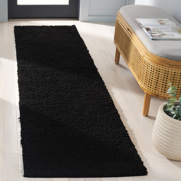 Safavieh Rumi Shag Area Rug - Luxurious Plush Comfort And Modern Elegance For Any Home Décor Style Black Polyester Rms120z-9