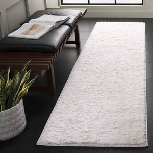 Safavieh Rumi Shag Runner Rug - Luxurious Flokati Style In Soft Beige, Perfect For Hallways & Cozy Spaces Ivory ,Light Beige Polyester Rms124a-7sq