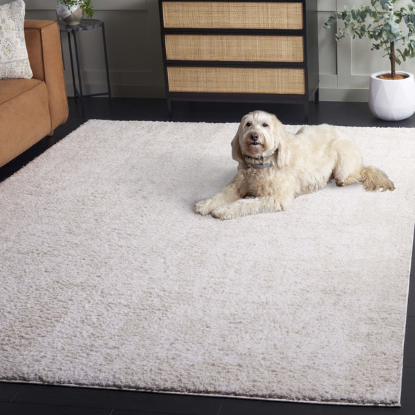 Safavieh Rumi Shag Runner Rug - Luxurious Flokati Style In Soft Beige, Perfect For Hallways & Cozy Spaces Ivory ,Light Beige Polyester Rms124a-7sq