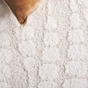 Safavieh Rumi Shag Area Rug - Luxurious Plush Comfort With Elegant Cobblestone Design For Timeless Décor Ivory ,Light Beige Polyester Rms128a-7r