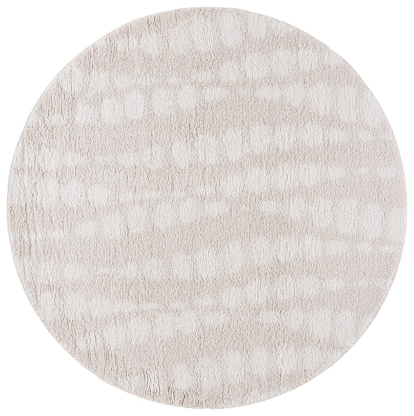 Safavieh Rumi Shag Area Rug - Luxurious Plush Comfort With Elegant Cobblestone Design For Timeless Décor Ivory ,Light Beige Polyester Rms128a-7r