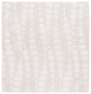 Safavieh Rumi Shag Area Rug - Luxurious Plush Comfort With Elegant Cobblestone Design For Timeless Décor Ivory ,Light Beige Polyester Rms128a-7r