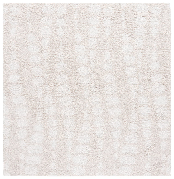 Safavieh Rumi Shag Area Rug - Luxurious Plush Comfort With Elegant Cobblestone Design For Timeless Décor Ivory ,Light Beige Polyester Rms128a-7r