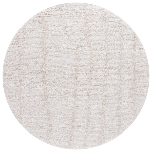 Safavieh Rumi Plush Shag Runner In Ivory Light Beige — High-Pile Flokati Texture, Durable Jute Backing, Cozy Elegance 2'-2" x 7'-0" RMS130A-27