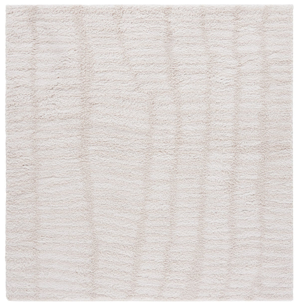 Safavieh Rumi Plush Shag Runner In Ivory Light Beige — High-Pile Flokati Texture, Durable Jute Backing, Cozy Elegance 2'-2" x 7'-0" RMS130A-27