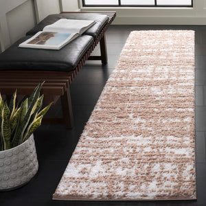 Safavieh Rumi Shag Runner Rug - Luxurious Plush Texture For Timeless Elegance And Cozy Sophistication Beige ,Ivory Polyester Rms132b-7r
