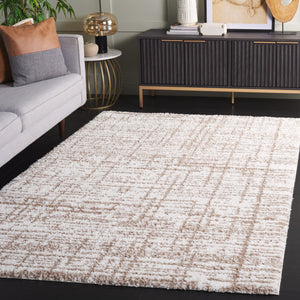 Safavieh Rumi Shag Runner Rug - Luxurious Plush Texture For Timeless Elegance And Cozy Sophistication Beige ,Ivory Polyester Rms132b-7r