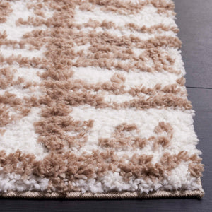 Safavieh Rumi Shag Runner Rug - Luxurious Plush Texture For Timeless Elegance And Cozy Sophistication Beige ,Ivory Polyester Rms132b-7r
