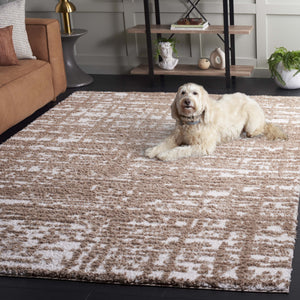 Safavieh Rumi Shag Runner Rug - Luxurious Plush Texture For Timeless Elegance And Cozy Sophistication Beige ,Ivory Polyester Rms132b-7r