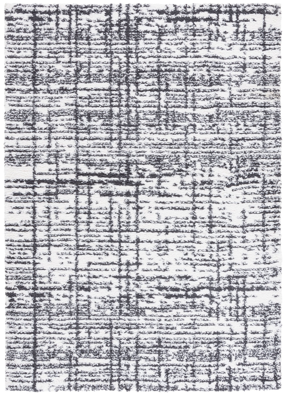 Safavieh Rumi Shag Runner Rug - Luxurious Plush Texture For Timeless Elegance And Cozy Sophistication Charcoal ,Ivory Polyester Rms132h-7sq