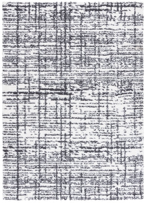 Safavieh Rumi Shag Runner Rug - Luxurious Plush Texture For Timeless Elegance And Cozy Sophistication Charcoal ,Ivory Polyester Rms132h-7sq