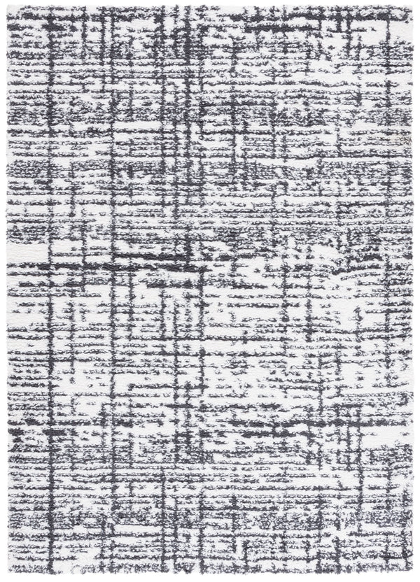 Safavieh Rumi Shag Runner Rug - Luxurious Plush Texture For Timeless Elegance And Cozy Sophistication Charcoal ,Ivory Polyester Rms132h-7sq