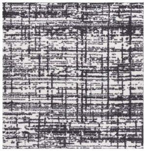 Safavieh Rumi Shag Runner Rug - Luxurious Plush Texture For Timeless Elegance And Cozy Sophistication Charcoal ,Ivory Polyester Rms132h-7sq