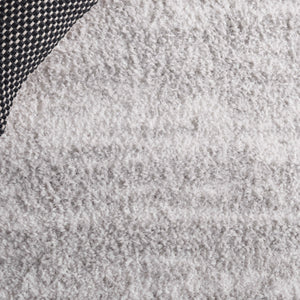 Safavieh Rumi Luxurious 6'7" X 8'7" Grey/Ivory Power Loomed Area Rug - Elegant Shag For Chic Spaces Grey ,Ivory Polyester Rms134f-6