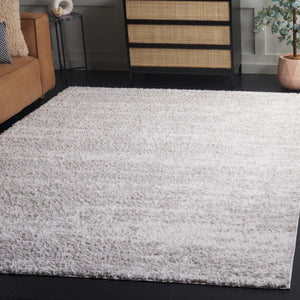 Safavieh Rumi Luxurious 6'7" X 8'7" Grey/Ivory Power Loomed Area Rug - Elegant Shag For Chic Spaces Grey ,Ivory Polyester Rms134f-6