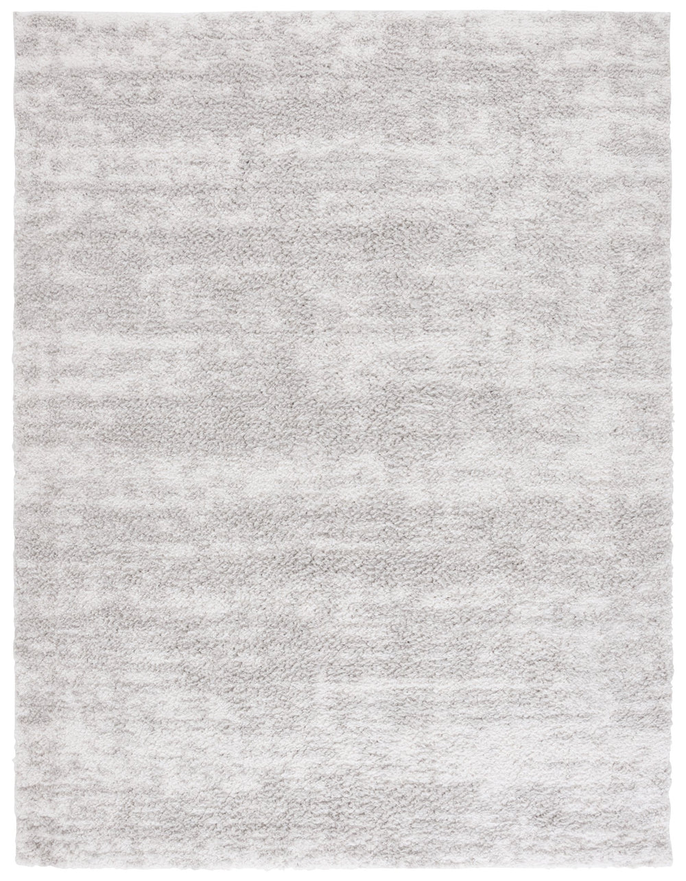 Safavieh Rumi Luxurious 6'7" X 8'7" Grey/Ivory Power Loomed Area Rug - Elegant Shag For Chic Spaces Grey ,Ivory Polyester Rms134f-6