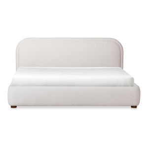 Moe's Home Colin Bed – Sumptuous Velvet Upholstered Sanctuary With Curved Frame, Foam Padded Comfort & Style  Upholstery, 100% Polyester,Solid Pine Frame Rn-1146-34-0