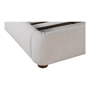 Moe's Home Colin Bed – Sumptuous Velvet Upholstered Sanctuary With Curved Frame, Foam Padded Comfort & Style  Upholstery, 100% Polyester,Solid Pine Frame Rn-1146-34-0