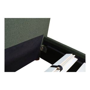 Moe's Home Luzon Bed With Tall Foam-padded Headboard - Soft Linen Blend Upholstery And Solid Pine Frame Green Upholstery, 
80% Polyester,20% Linen,Solid Pine Frame Rn-1149-27-0