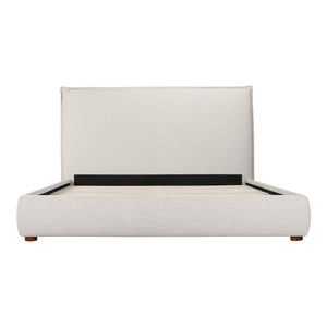 Moe's Home Luzon Bed With Tall Foam-padded Headboard - Soft Linen Blend Upholstery And Solid Pine Frame Grey Upholstery, 
80% Polyester,20% Linen,Solid Pine Frame Rn-1149-40-0