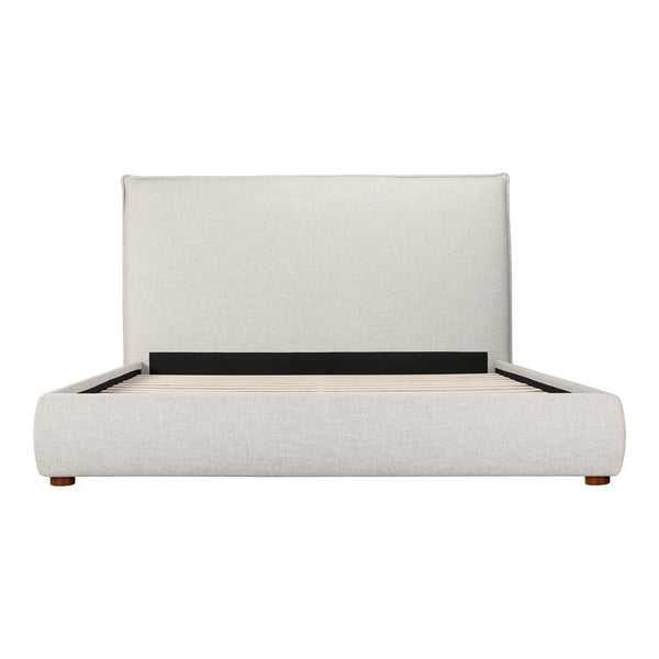 Moe's Home Luzon Bed With Tall Foam-padded Headboard - Soft Linen Blend Upholstery And Solid Pine Frame Grey Upholstery, 
80% Polyester,20% Linen,Solid Pine Frame Rn-1149-40-0