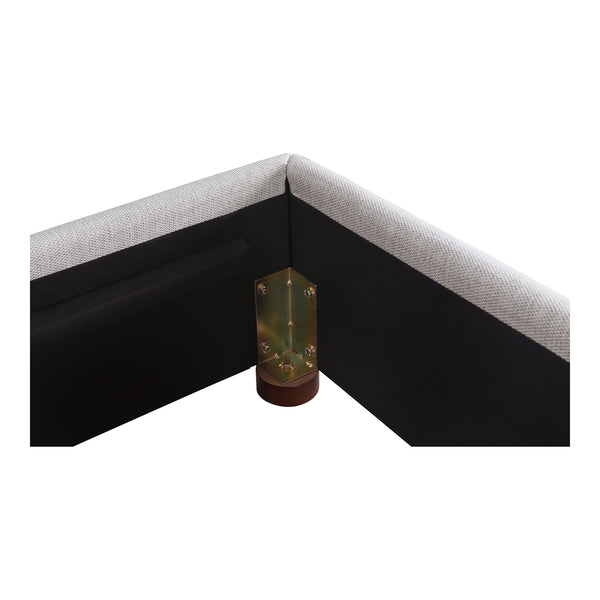 Moe's Home Luzon Bed With Tall Foam-padded Headboard - Soft Linen Blend Upholstery And Solid Pine Frame Grey Upholstery, 
80% Polyester,20% Linen,Solid Pine Frame Rn-1149-40-0