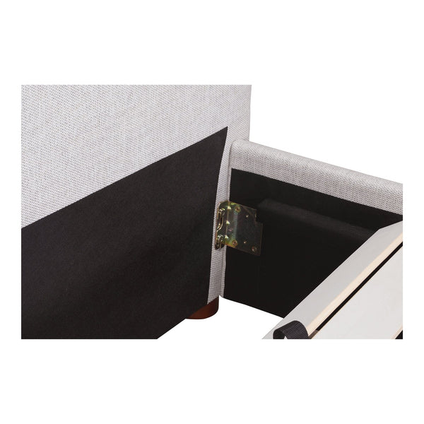 Moe's Home Luzon Bed With Tall Foam-padded Headboard - Soft Linen Blend Upholstery And Solid Pine Frame Grey Upholstery, 
80% Polyester,20% Linen,Solid Pine Frame Rn-1149-40-0