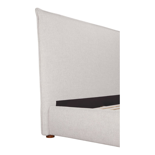 Moe's Home Luzon Bed With Tall Foam-padded Headboard - Soft Linen Blend Upholstery And Solid Pine Frame Grey Upholstery, 
80% Polyester,20% Linen,Solid Pine Frame Rn-1149-40-0