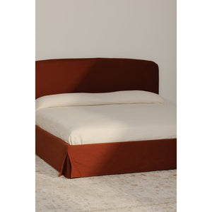 Moe's Home Joan Storage Bed: Stylish Upholstered Frame With Hidden Compartment And Easy-clean Slipcover Design Brown Upholstery, 100% Polyester,Solid Wood,Plywood And Mdf Construction Rn-1151-03-0