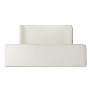 Moe's Home Sophia Storage Bed - Elevate Your Sleep Experience With Cozy Comfort And Stylish Storage Solutions White Upholstery, 50% Recycled Polyester 50%Polyester,Solid Wood,Plywood And Mdf Rn-1152-05-0