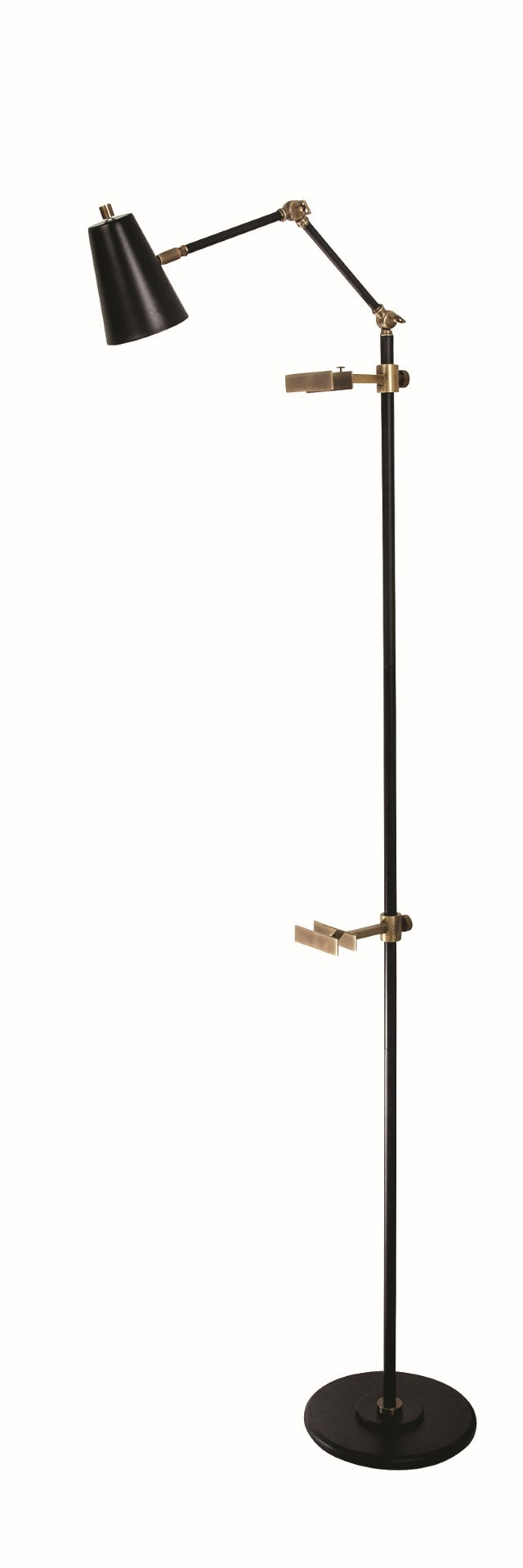 House Of Troy River North Easel Floor Lamp - Adjustable Led Task Light With Elegant Brass Accents For Any Room Antique Brass,Satin Brass Metal Rn301-ab/Sb
