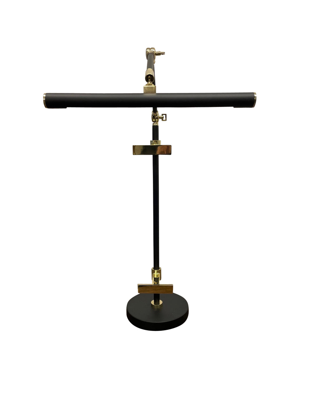 House Of Troy River North Easel Table Lamp - Antique Brass & Polished Accents With Adjustable Led Slimline Shade Black,Polished Brass Metal Rn351-blkpb