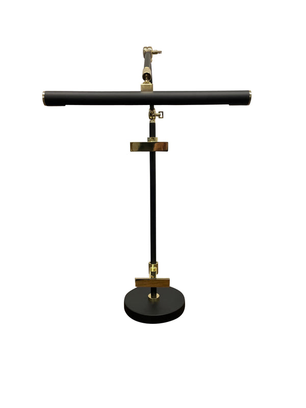 House Of Troy River North Easel Table Lamp - Antique Brass & Polished Accents With Adjustable Led Slimline Shade Black,Polished Brass Metal Rn350-blkpb