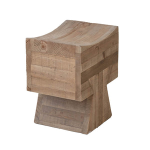 Lh Imports Pieta Stool - Elevate Your Home Decor With This Stylish And Versatile Seating Solution Today! Brown Reclaimed White Pine Rns017