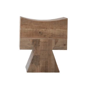 Lh Imports Pieta Stool - Elevate Your Home Decor With This Stylish And Versatile Seating Solution Today! Brown Reclaimed White Pine Rns017