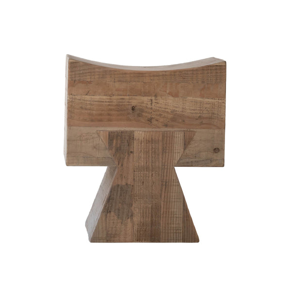 Lh Imports Pieta Stool - Elevate Your Home Decor With This Stylish And Versatile Seating Solution Today! Brown Reclaimed White Pine Rns017
