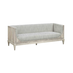 Lh Imports Raphael Sofa - Elevate Your Home Decor With Luxurious Comfort And Timeless Elegance Today! Light Grey White Pine,Polyester,Flax Fabric,Pu Foam Rns027